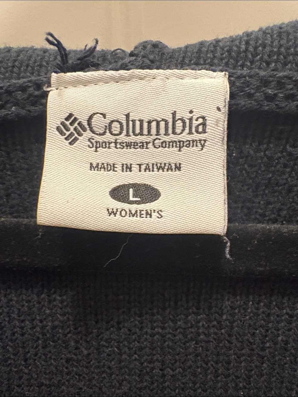 Columbia Women’s L Black Cotton Hooded Lace Up Sweater Pullover - Picture 2 of 9